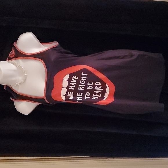 Women's We Have The Right To Be Heard black, red, and white Mini Bodycon dresses - Picture 5 of 6